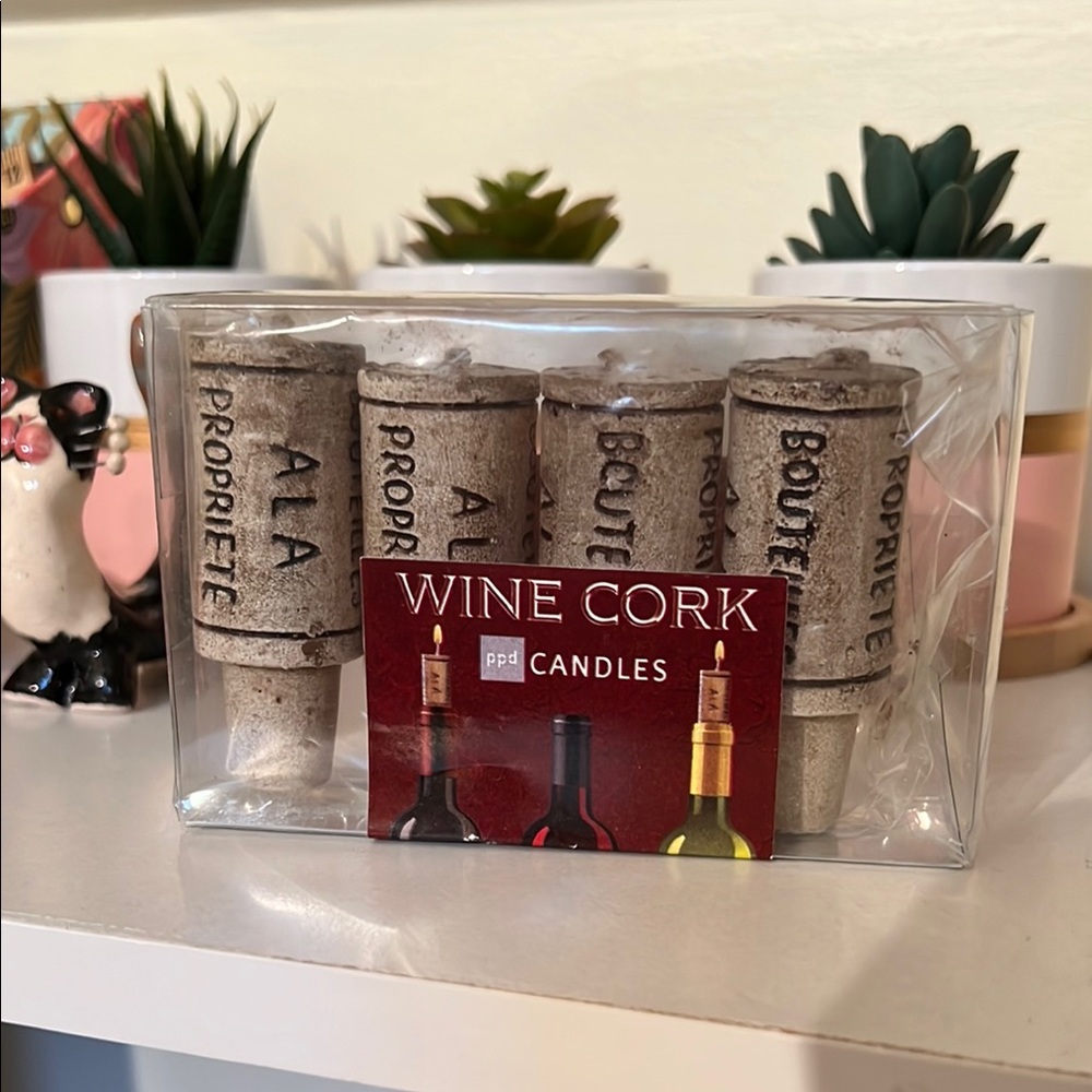 NWT Wine Cork Candles